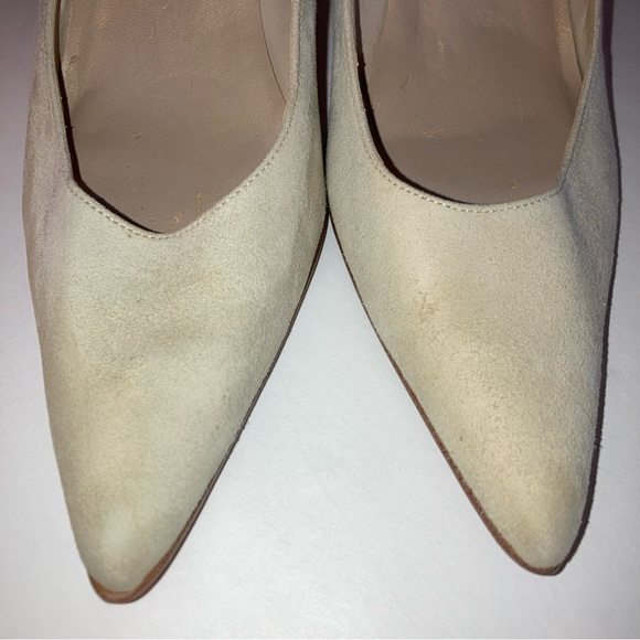 Colin Stuart Size 6 Beige Suede Heels - Picture 7 of 8